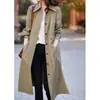 Lleno de aura, intelectual y de espíritu libre, adelgazante y adecuado para todos, con un cinturón entallador, gabardina de estilo moderno para mujer