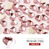 Internet celebridade unha ponta do dedo amor diamante plano pêssego coração 3*3.5 flash diamante menina coração mini diy unha cristal diamante acessórios