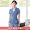 Terno de manga curta feminino, roupa de trabalho para loja de joias de verão, novo traje de negócios, elegante estilo deusa, roupa de trabalho para recepção