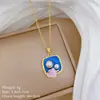 [Aço Titânio] Cobre Micro-Embutido Acessível Luxo Fashionável Estiloso Elegante Deslumbrante Colar Totalmente Cravejado de Diamantes Feminino Versátil Corrente de Clavícula Aço Titânio