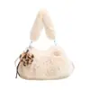 2026 Nuevo Otoño Invierno Linda Bolsa de Bollo de Gran Capacidad Peluda Bolsa de Felpa Esponjosa de Nicho Bolso de Hombro Único de Mano Cruzado para Mujer
