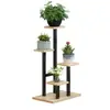 Estantería de Hierro para Flores de Sala de Estar Estantería de Flores Escalonada para Balcón Estantería para Macetas de Flores Verdes Suculentas Estantería de Almacenamiento de Piso Multicapa para Interiores