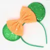 Novo adereço de cabeça para festival irlandês Faixa de cabeça de cor sólida de São Patrício Faixa de cabeça clássica com nó de laço do Mickey