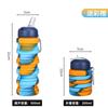 Fabricantes Silicone Telescópico Esportivo Garrafa Cruzamento Exterior 500ml Criativo Outdoor Viagem Garrafa Portátil Dobrável Copo