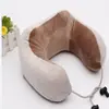 Almohada de masaje portátil en forma de U, masajeador cervical multifuncional para el hogar, almohada de espuma viscoelástica para el coche