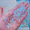 100 Joyas para Uñas Mini Diamante Aurora Duende de Temperatura Trapezoide Amor tamaño pequeño Fondo Plano Diamante de Forma Especial Duende de Temperatura Súper