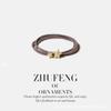 Goma elástica de estrella pentagrama fresca estilo coreano para el pelo de chica banda para el pelo para novio pulsera de pareja pulsera funda de cuero