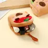Bolsa de Monedas de Capibara con Frutas de Dibujos Animados, Bolsa de Almacenamiento de Peluche, Mochila Pequeña Escolar, Colgante Cuadrado de Capibara Lindo para Mochila