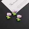 Cadena de Teléfono DIY Hecha a Mano de Acrílico Tulipán 3D Color Crema Fresco y Sencillo Accesorios para Bolsos de Zapatos Componentes con Cuentas