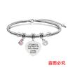 Pulsera Europea y Americana Transfronteriza de Acero Inoxidable Pulsera Hueso de Serpiente Conmemorativa del Día del Maestro Regalo Festivo Grabado Pulsera de Acero de Titanio con Diamante