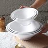 Juego de Tazones para Fideos de Melamina Olla Caliente Picante Tazón Grande Tazón de Pollo Tazón Blanco Imitación Porcelana Tienda de Fideos Tazón para Sopa de Fideos de Arroz Vajilla Comercial