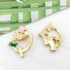 Acessórios para Joias DIY, Pingentes Pequenos de Liga Esmaltada, Acessórios de Pingente para Pulseira, Tags Florais com Letras Inglesas, 1 Peça