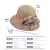 Sombrero de paja transpirable para mujer, estilo francés, color crema, con lazo de encaje tejido de paja, versátil sombrero de sol para playa de verano
