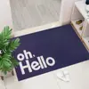 Felpudo de Bucle de Seda con Letras Minimalistas Creativas Transfronterizo para Puerta de Entrada, Antideslizante de PVC, Personalizable, Resistente al Desgaste