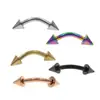 Tachuelas Cónicas para Cejas de Acero Inoxidable Al por Mayor en Stock Barras de 14g 16g 6/8mm Tachuelas para Cejas de Comercio Exterior Piercing de Comercio Exterior