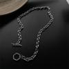 Collar Rayo Ardiente Lujo Accesible Nicho Cadena para Suéter Acero Titanio No se Desvanece Versátil Estilo Frío ins Hip-hop Marca de Moda para Hombre