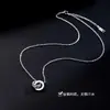 Collar Doble Aro de Zirconia para Hombre, Cadena para Clavícula con Diseño de Nicho, Joyería de Acero de Titanio de Lujo Ligero de Alta Gama, Colgante Versátil para Hombre