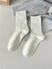 Calcetines para Mujer youjiaxiu Estilo Coreano Retro Baja Saturación Sistema de Color Café Calcetines Postparto Sin Costuras Borde Enrollado Apertura Suelta Calcetines Acumulados