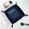Caixa de armazenamento de couro europeu para atacado, cosméticos, bandeja simples de couro para mesa, caixa de armazenamento de chaves para varanda, transfronteiriço
