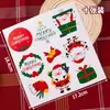 Decoración para Pastel Mousse Cuatro Palacios de Navidad 2026 Caja de Empaque Portátil Pegatina de Oso Navideño Alce Muñeco de Nieve