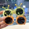Óculos Polarizados de Desenho Animado Caterpillar para Crianças Óculos de Sol Fofos para Fotos e Brincadeiras Flor Estudante Formiga Óculos de Sol de Silicone Fofos