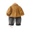 Ropa para niños Traje de ropa de otoño para niños 2025 Nuevo estilo de primavera y otoño para bebés y niños pequeños Camisa de manga larga para bebé Conjunto moderno de tres piezas