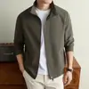 Chaqueta Casual para Hombre con Cuello Alto Estilo Old Money 2026 Otoño Nueva Ligera Madura Casual Ropa Exterior Chaqueta Cortavientos para Hombre