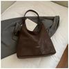 Bolsa Grande Estilo Preguiçoso Retrô para Mulheres 2025 Nova Moda Grande Capacidade Bolsa Tote para o Dia a Dia Bolsa de Ombro Casual