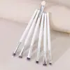 Set de 6 Brochas Pequeñas para Sombras de Ojos Nuevo Modelo Más Vendido Transfronterizo, Set de Brochas Plateadas, Brochas de Maquillaje con Cerdas Suaves, Herramientas de Belleza al por Mayor