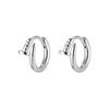 Pendientes de Botón Inspirados en Celebridades para Hombres y Mujeres, Diseño de Nicho con un Toque Moderno y Sofisticado, Pendientes de Aro con Aguja de Plata, Accesorios Versátiles de Estilo Urbano