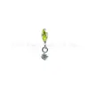 Brinco Pingente G23 Titânio Liga de Titânio Astmf-136 Zircônia Redonda Única Marquise Piercing Labial Stud de Titânio com Rosca Interna