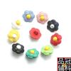 Botones de plástico con forma de flor tridimensional de pie alto botones para ropa infantil chaqueta botones de punto de color accesorios DIY botones de flor 18 mm
