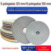 Peça de moagem de água de 5 polegadas e 6 polegadas peça de polimento de pedra peça de renovação de piso 125mm150mm máquina de moagem de borda automática peça de polimento de água