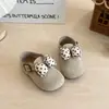 Zapatos Birkenstock para Niños Primavera y Otoño Nuevo Estilo Perro de Dibujos Animados Mocasines para Niños Zapatos Pequeños de Cuero Suela Suave Niños Pequeños y Niños Pequeños Zapatos de Un Solo Color con Lazo