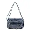 Nova Moda Retro Bolsa Transversal Jeans Grande Capacidade Versátil Design Casual Senso Tendência Bolsa de Ombro Único Bolsa para Celular