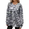 Comercio Transfronterizo Europeo y Americano de Amazon 2026 Otoño/Invierno Nueva Sudadera con Estampado Holgada de Manga Larga con Cuello Redondo para Mujer