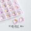 Moda Nuevo Rosa Aurora Espalda Puntiaguda Joyería de Pedrería, Lujo Ligero Corazón Inclinado Octagonal Pegatinas para Uñas de Pedrería Venta al por Mayor Uñas Rubor