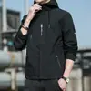 Chaqueta Nueva de Primavera 2024 para Hombre con Capucha Moda Adolescente Chaqueta Delgada Top Casual para Deportes al Aire Libre