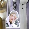 Llave de acrílico de doble cara con fondo blanco Pu canlie colgante para mochila soporte imagen periférica estilo igual a TikTok