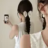 [Novato Ganha 0,01] Laço de Renda Creme Elástico de Cabelo de Renda Corda Simples e Suave para Cabelo Trançado