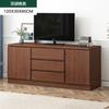 Armário de TV moderno simples pequeno apartamento alto Armário de TV sala de estar luz luxo quarto combinação armário de parede piso de madeira maciça