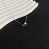 Collar Compacto de Perlas y Zirconias de Alta Gama y Sencillo para Mujer en Verano, Exquisito, Ligero y Lujoso, Versátil y Moderno, Cadena para Clavícula para Desplazamiento