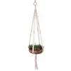 Cuerda de Algodón Tejida a Mano Estilo Bohemio Maceta para Plantas y Flores Cesta Colgante Bolsa de Red Cuerda para Colgar Colgante de Pared Cuerda para Colgar