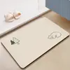 Tapete Simples para Chão de Banheiro Tapete de Chão de Lama Diatomácea Porta de Banheiro Absorvente Secagem Rápida Fácil de Cuidar Resistente ao Desgaste Antiderrapante Tapete para Pés