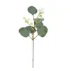 Simulação transfronteiriça mudas de eucalipto galho curto eucalipto diy decorativo eucalipto frutífero conjunto de combinação de folhas planta verde artificial