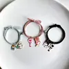 Vento Vermelho da Internet elástico pequeno corda de mão pulseira de casal um par de cordas de cabelo atraentes para meninas corda de cabelo Vento Vermelho da Internet amor magnético
