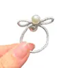 Elástico de Cabelo Infantil Prata com Laço e Pedras, Anel de Polegar, Estilo Doce e Descolado para Meninas, Corda de Cabelo Trançada, Elástico de Cabelo para Bebê