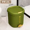 Nuevo Cubo de Basura para el Hogar, Contenedor de Almacenamiento de Residuos de Cocina con Pedal, Cesto de Basura de Gran Capacidad para Sala de Estar, Papelera para Baño
