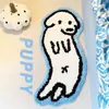 Tapete de Cama Falso Caxemira para Quarto, Tapete de Chão Espesso com Flocagem Irregular para Quarto Infantil, Tapete Decorativo de Pelúcia, Tapete para Sacada com Janela de Canto