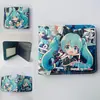 Cartera de Miku Hatsune Periférica Miku Hatsune Miku Anime Portatarjetas de Estudiante Bidimensional Billetera para Monedas Cartera para Hombres y Mujeres Cartera